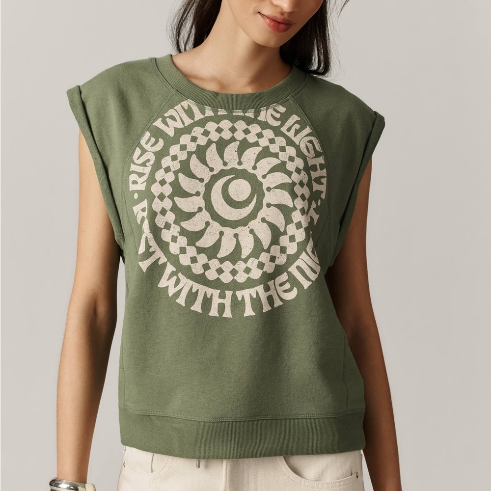 NWOT Real Fun, Wow! x Pilcro Rise with the Night Graphic Muscle Tee - Picture 2 of 6